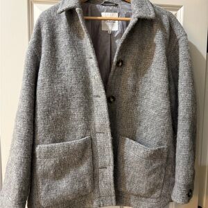 Madewell Heather Gray Pea Coat